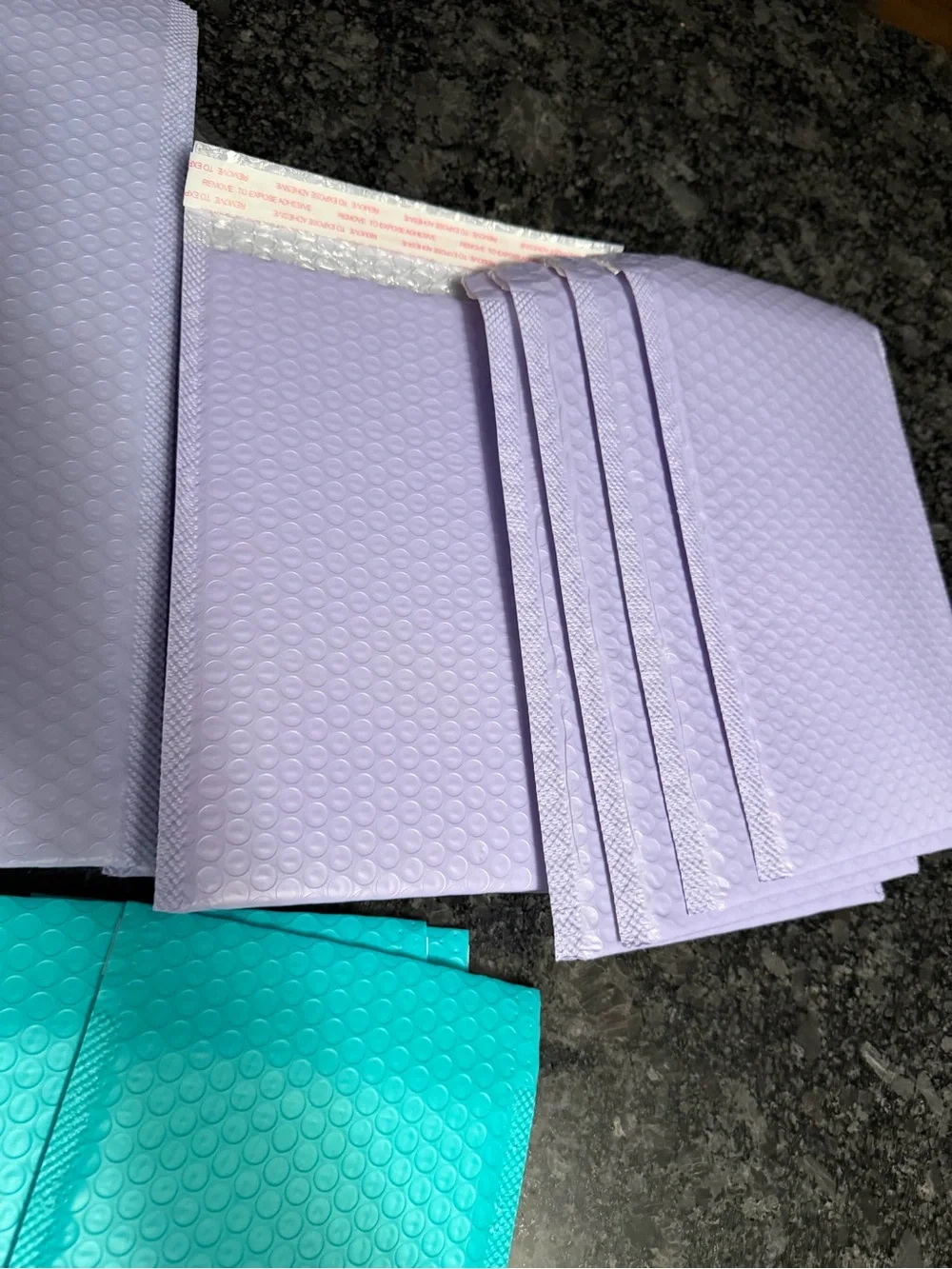 Bundle of 20 Bubble Mailers Teal & Lilac/Purple Protective Various Sizes